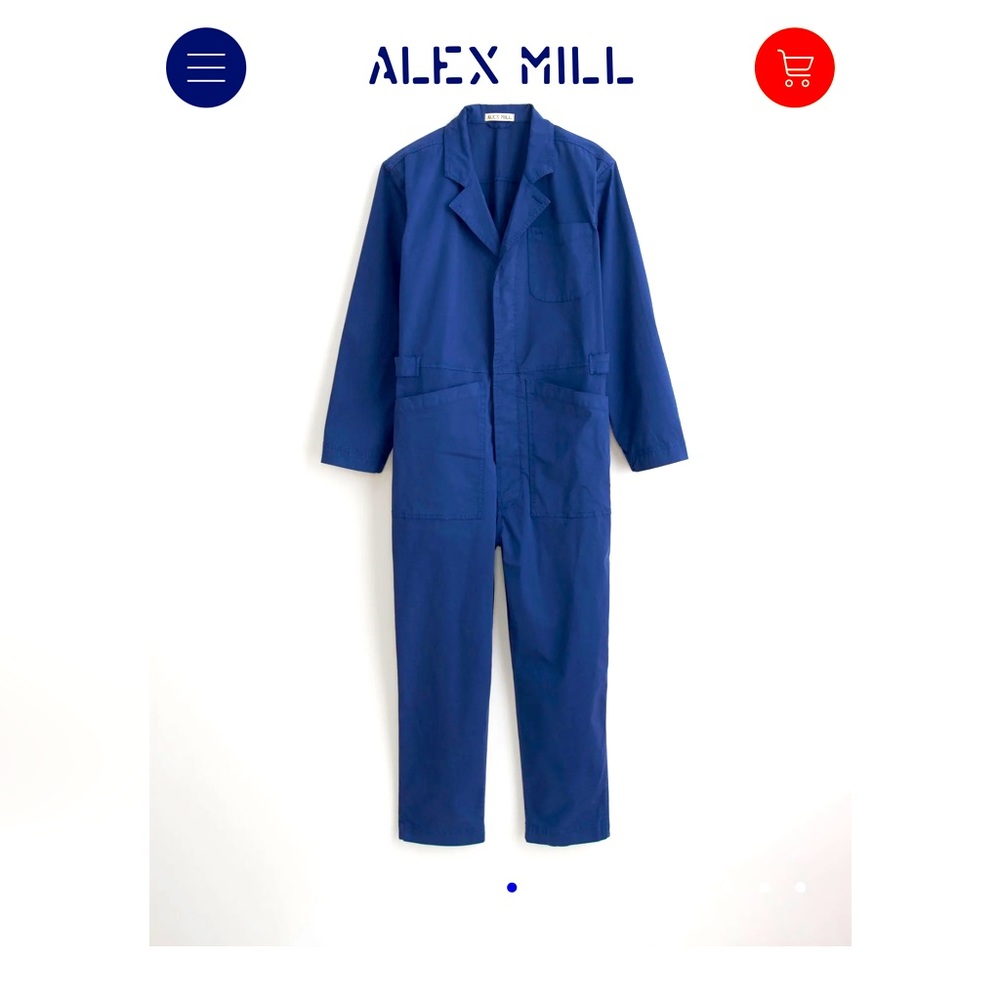 Alex Mill Standard Jumpsuit in Cotton Twill in Dark Navy